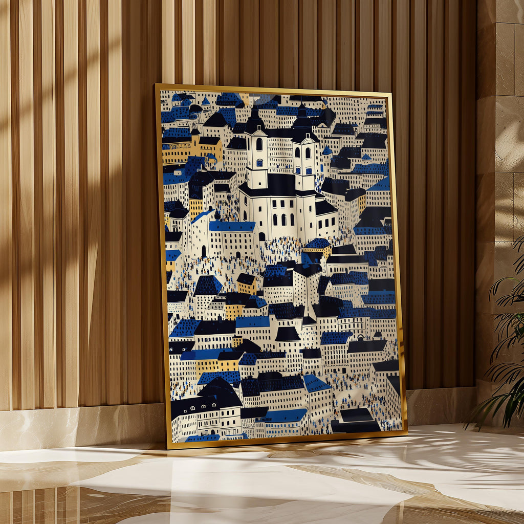 Vilnius Wall Art Print, Pop Art Modern Lithuania Poster Travel Gift Canvas