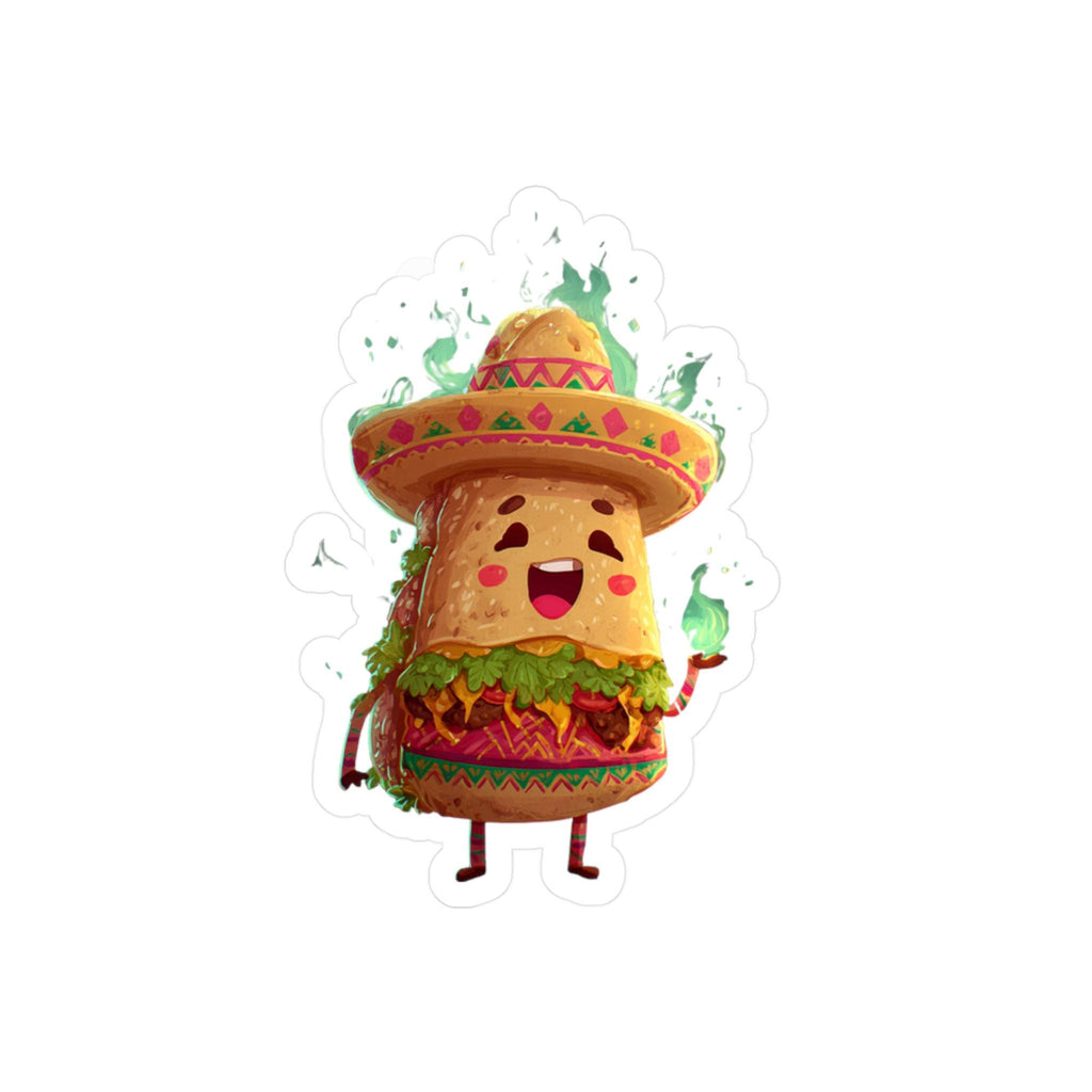 Mr burrito cute sticker, Kiss-Cut Vinyl Decals, Waterproof Stickers for Laptop & Tumbler, Cute Vinyl Decal Stickers