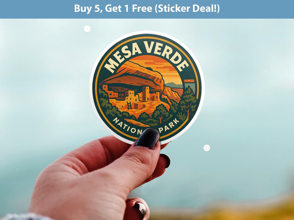 Mesa Verde National Park Sticker, Retro Vinyl Waterproof Decal, Vintage USA Travel Collection