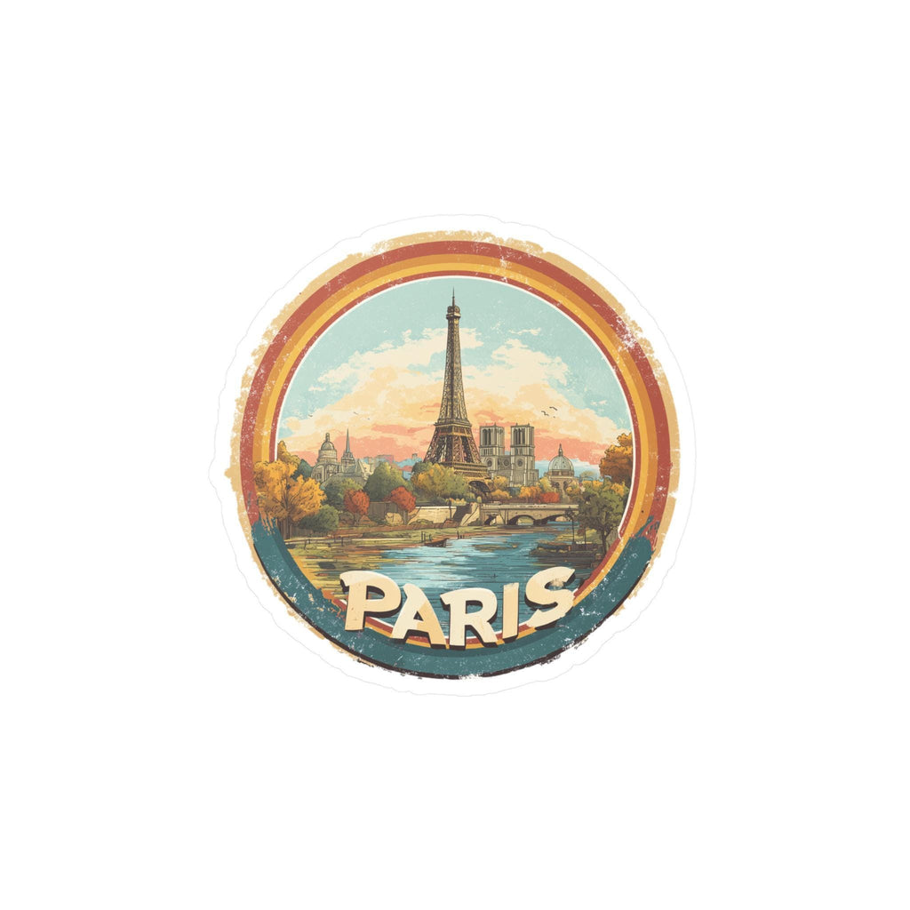 Paris Watercolor Kiss-Cut Vinyl, Waterproof Decal, Retro Travel Lover Collection