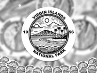 Virgin Islands National Park Sticker, Kiss-Cut Vinyl, Waterproof USA Decal Badge Collection