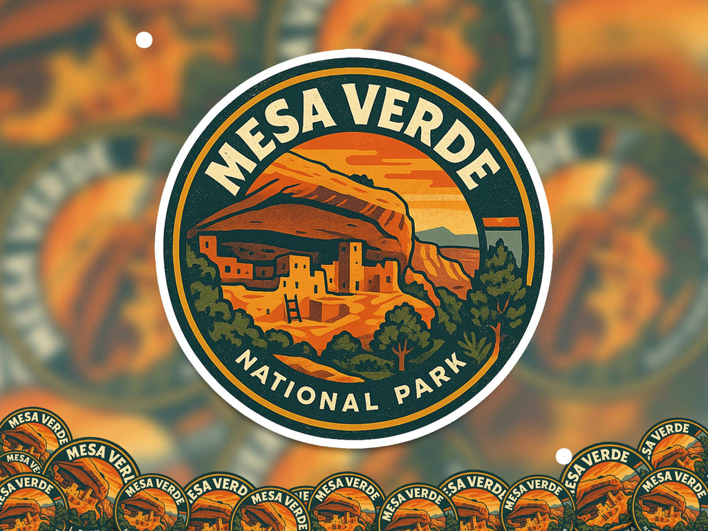 Mesa Verde National Park Sticker, Retro Vinyl Waterproof Decal, Vintage USA Travel Collection