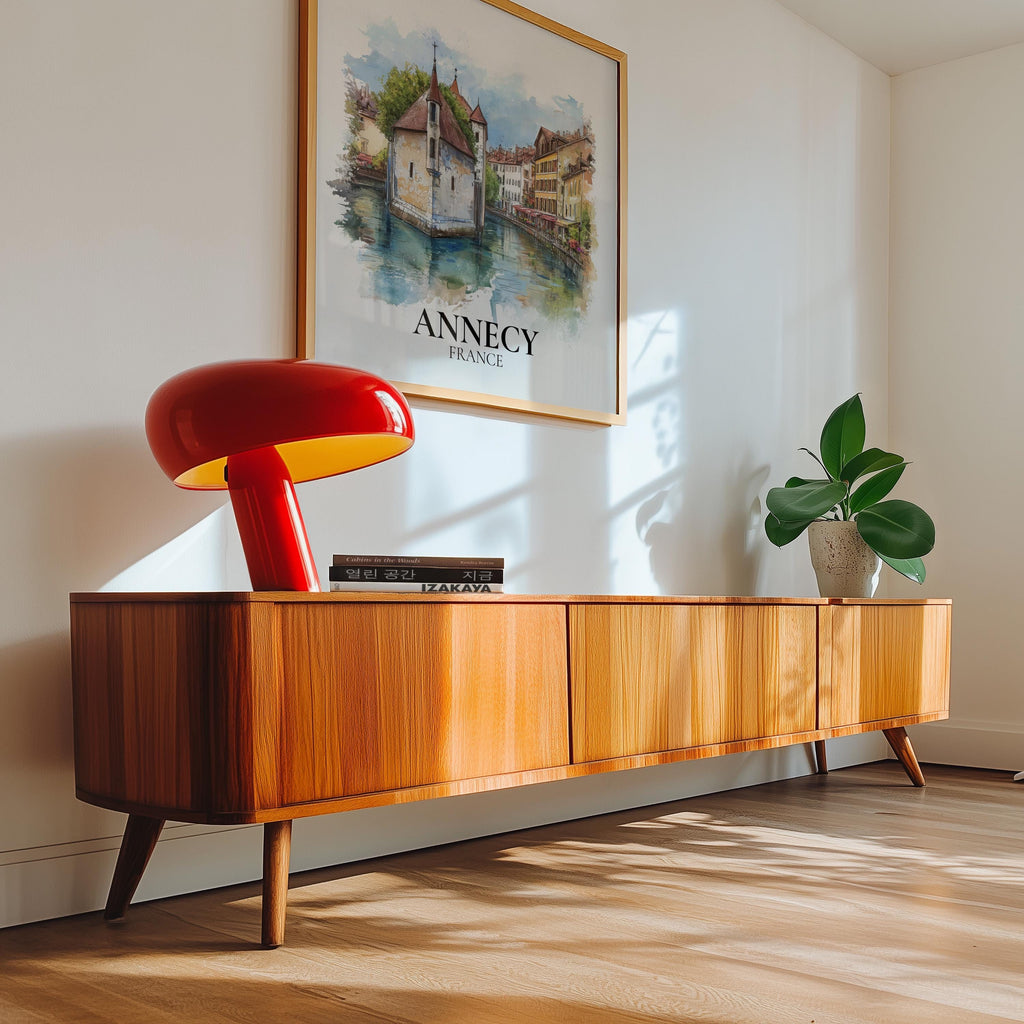 Annecy France Watercolor Wall Art Print, Custom Travel Poster, World Locations Keepsake Gift