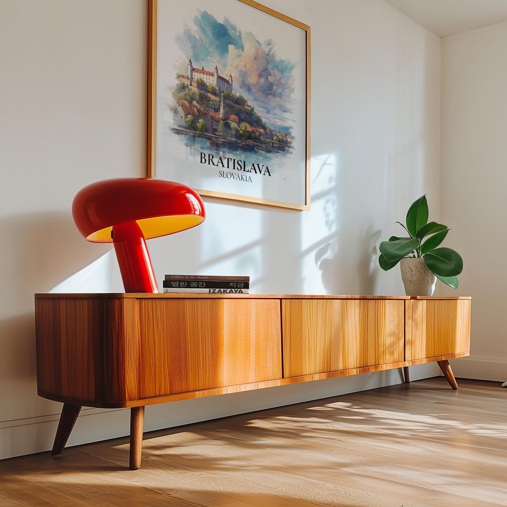 Bratislava Slovakia Watercolor Wall Art Print, Custom Travel Poster, World Locations Keepsake Gift