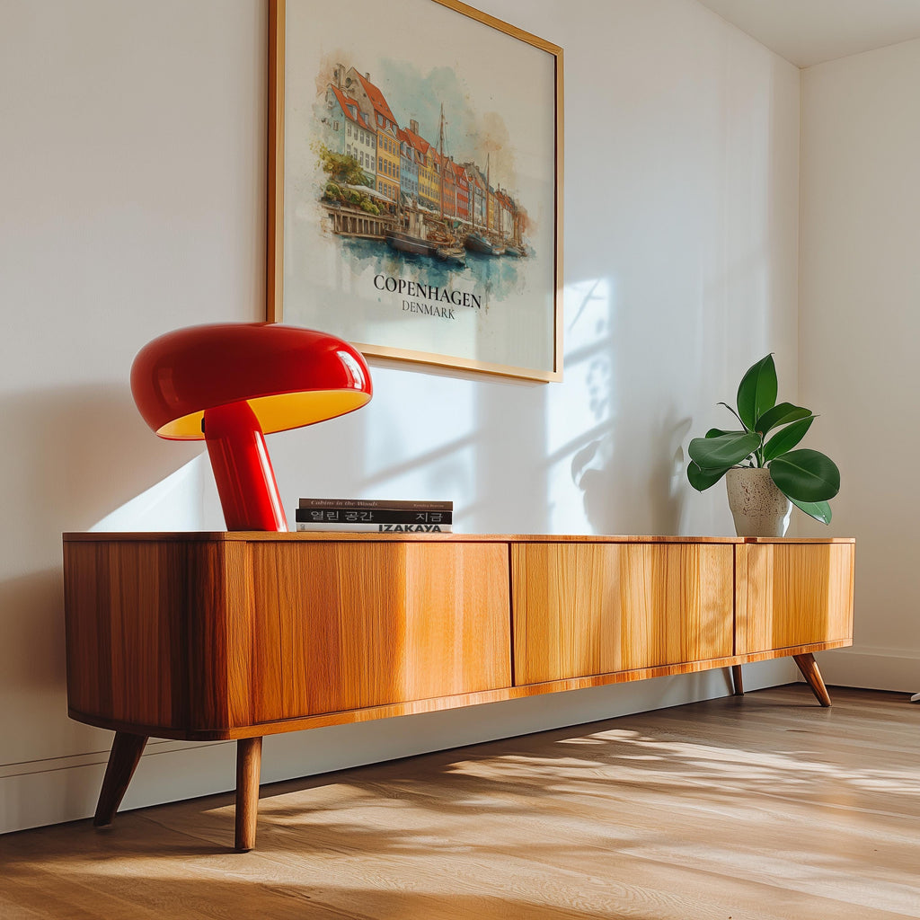 Copenhagen Denmark Poster Watercolor Wall Art Print, Custom Travel World Locations Keepsake Gift