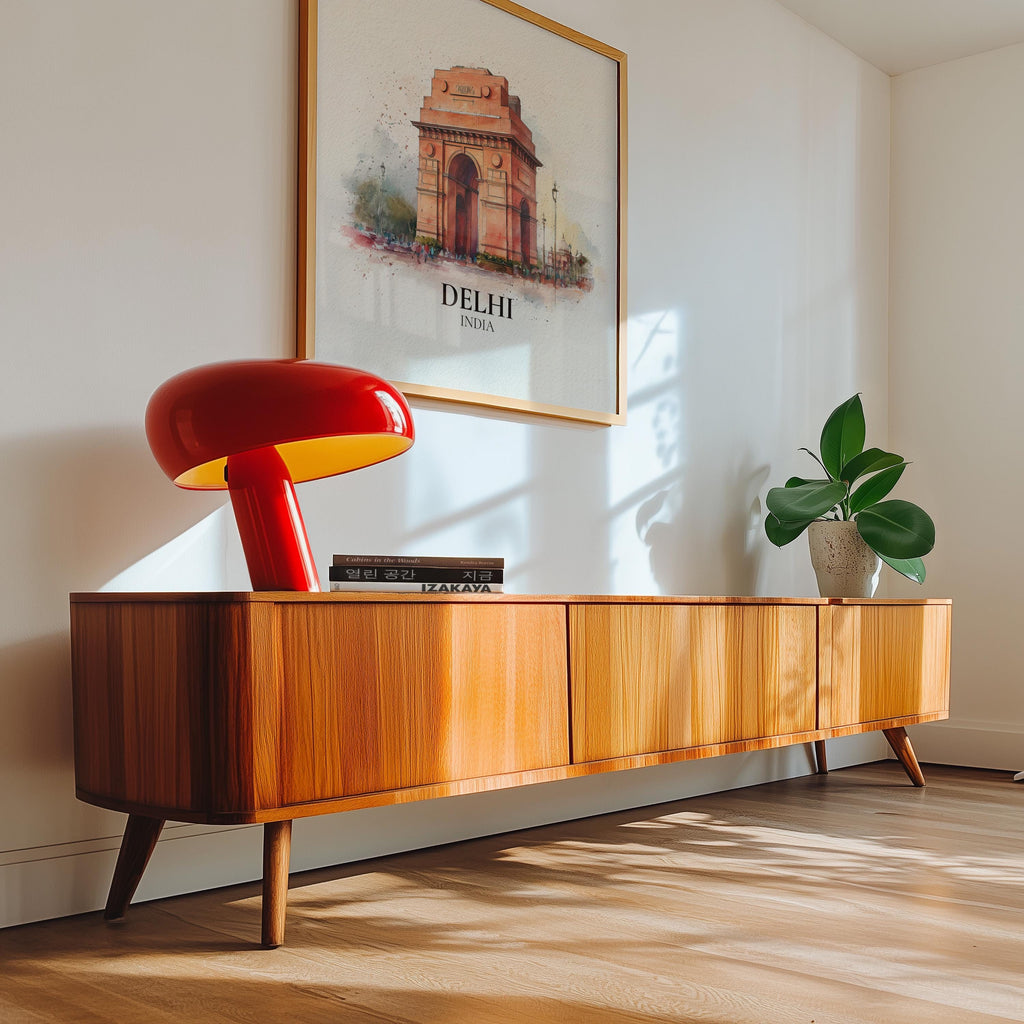 Delhi India Poster Watercolor Wall Art Print, Custom Travel World Locations Keepsake Gift