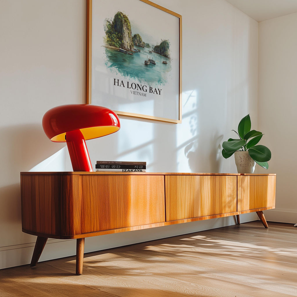 Ha Long Bay Vietnam Watercolor Wall Art Print, Custom Travel Poster, World Locations Keepsake Gift