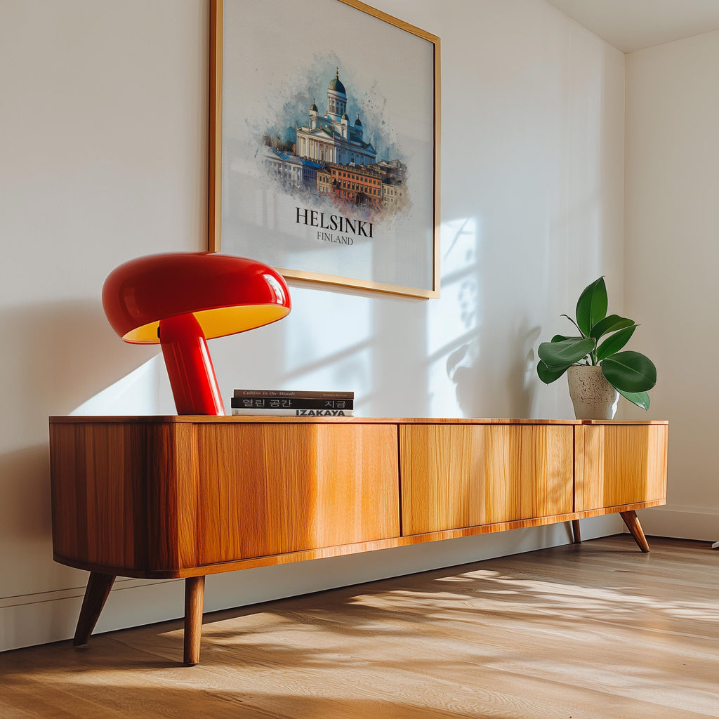 Helsinki Finland Watercolor Wall Art Print, Custom Travel Poster, World Locations Keepsake Gift