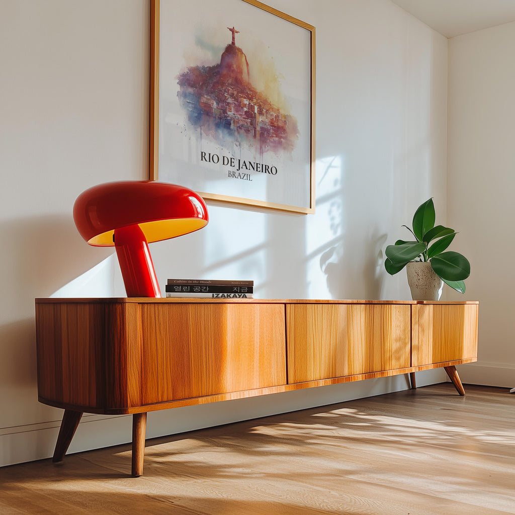 Rio Brazil Watercolor Wall Art Print, Custom Travel Poster, World Locations Keepsake Gift