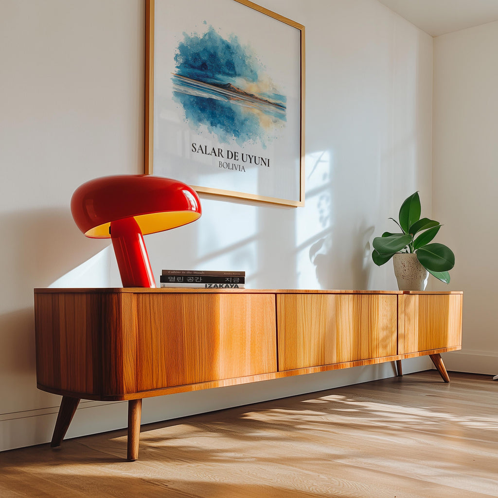 Salar de Uyuni Bolivia Watercolor Wall Art Print, Custom Travel Poster, World Locations Keepsake Gift