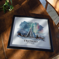 Tromso Norway Watercolor Wall Art Print, Custom Travel Poster, World Locations Keepsake Gift