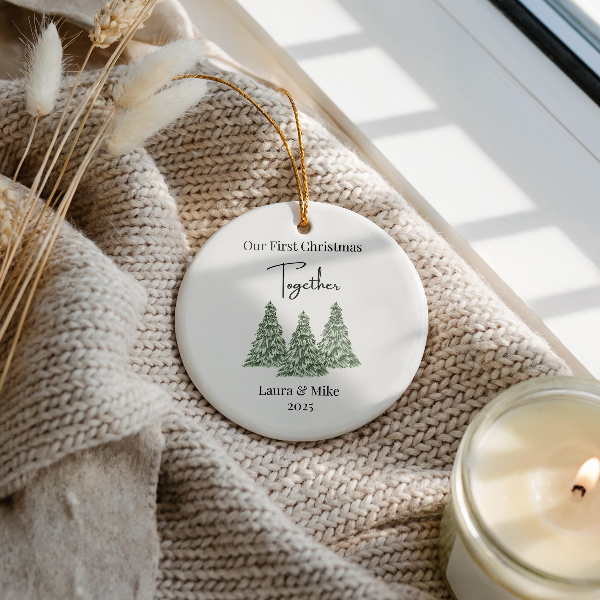 Our First Christmas Tree Together Ornament,Personalized Bauble, Custom Newly Wed Couple gift Xmas