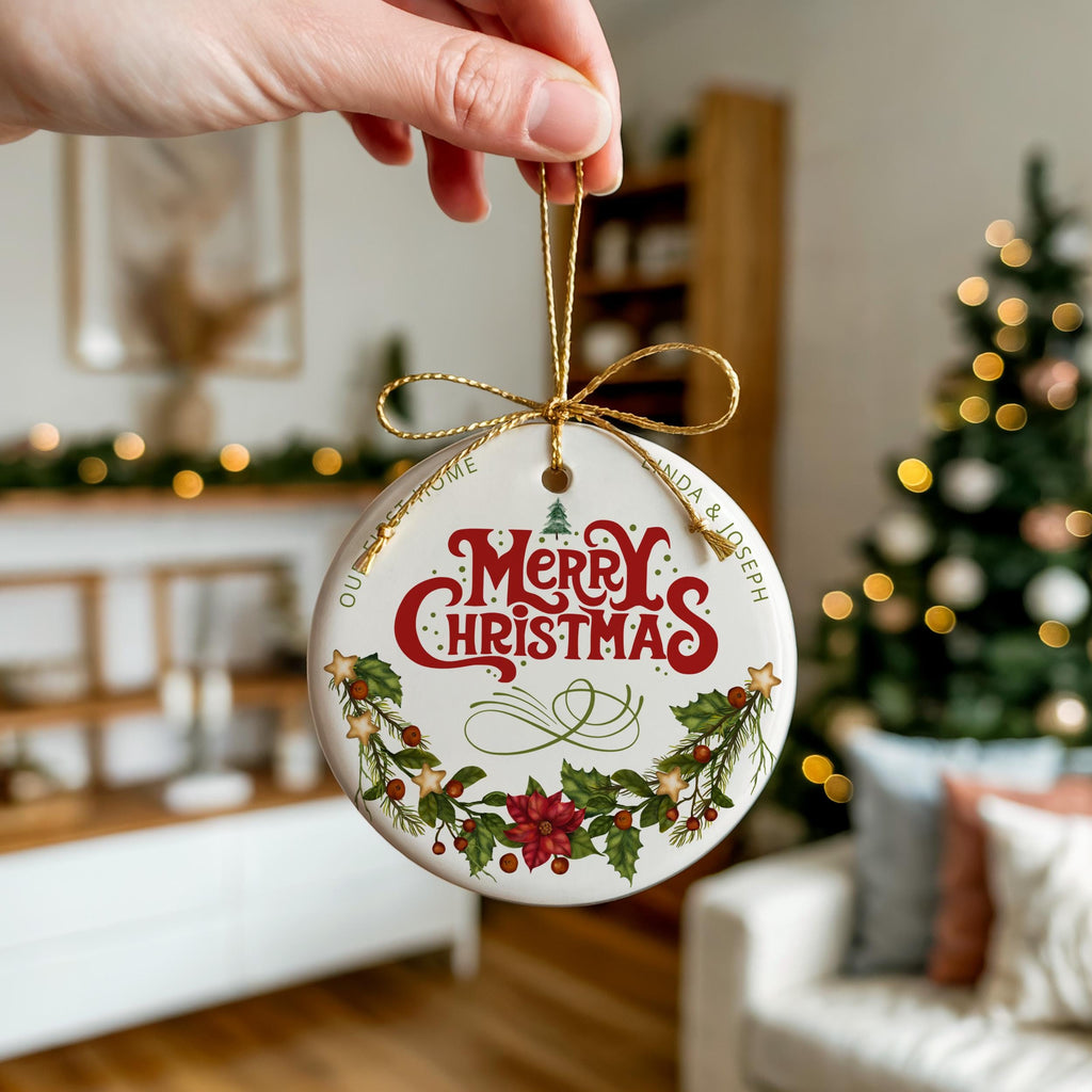 Personalized Vintage Couple Ornament, Ornament, Custom Bauble Wedding Gift, Custom Keepsake