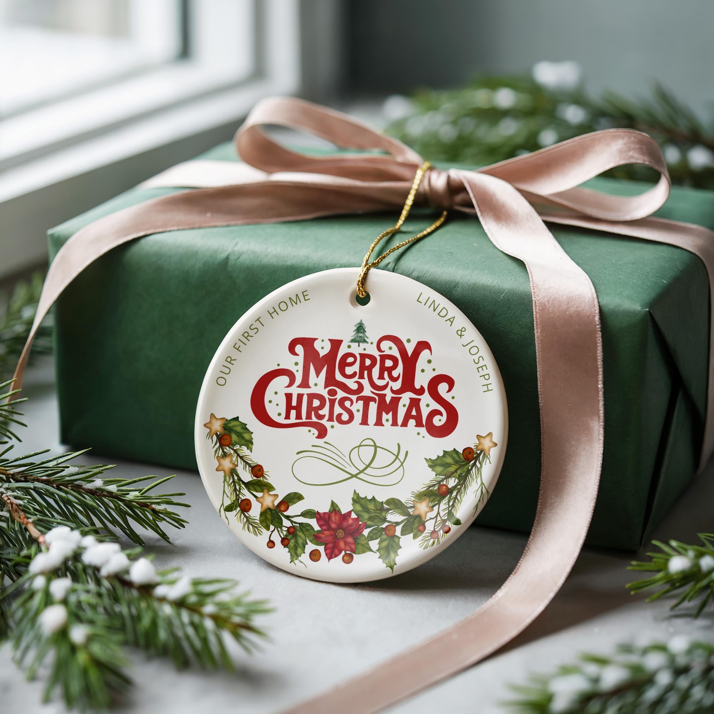 Personalized Vintage Couple Ornament, Ornament, Custom Bauble Wedding Gift, Custom Keepsake