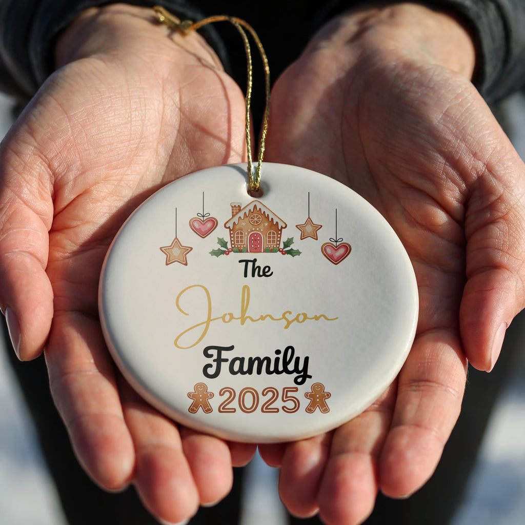 Personalized Family Ornament, Custom Christmas Bauble, Holiday Decoration Keepsake
