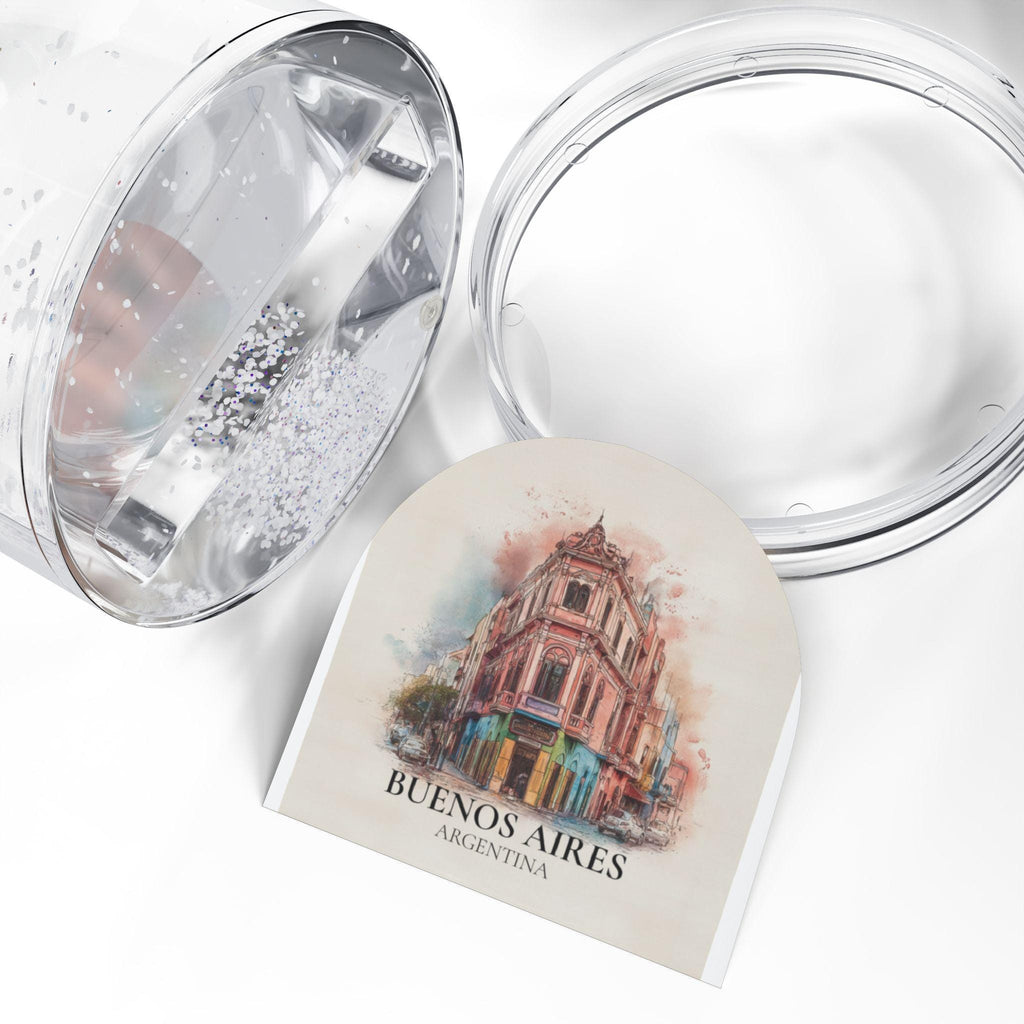 Buenos Aires Argentina Snow Globe, Personalized Watercolor, Custom Travel Souvenir Keepsake City Dome