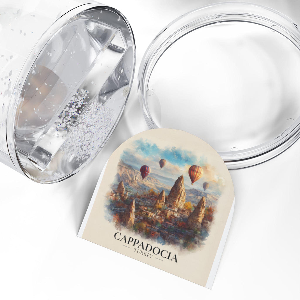 Cappadocia Snow Globe Turkey , Personalized Watercolor, Custom Travel Souvenir Keepsake City Dome