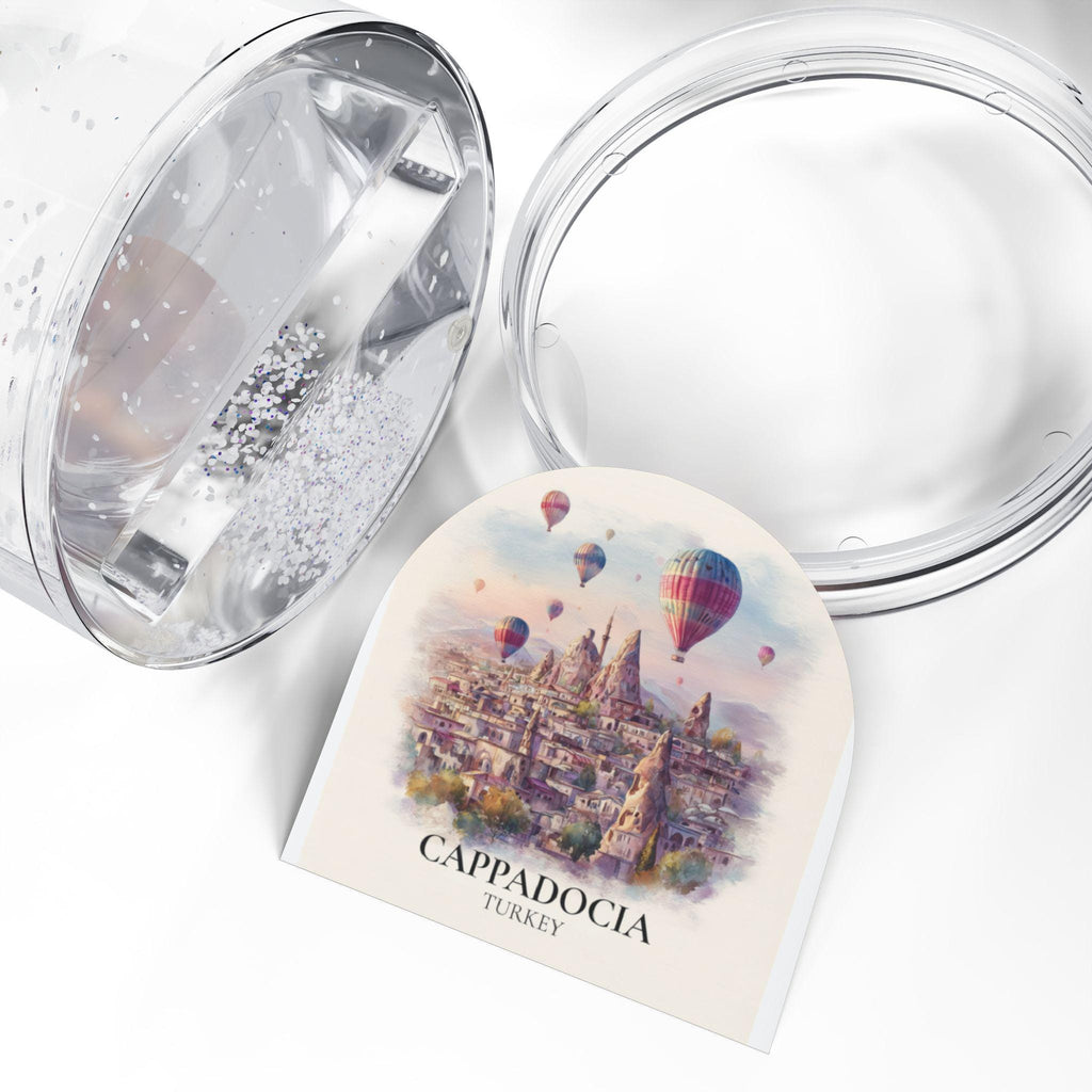 Cappadocia Turkey Snow Globe, Personalized Watercolor, Custom Travel Souvenir Keepsake City Dome