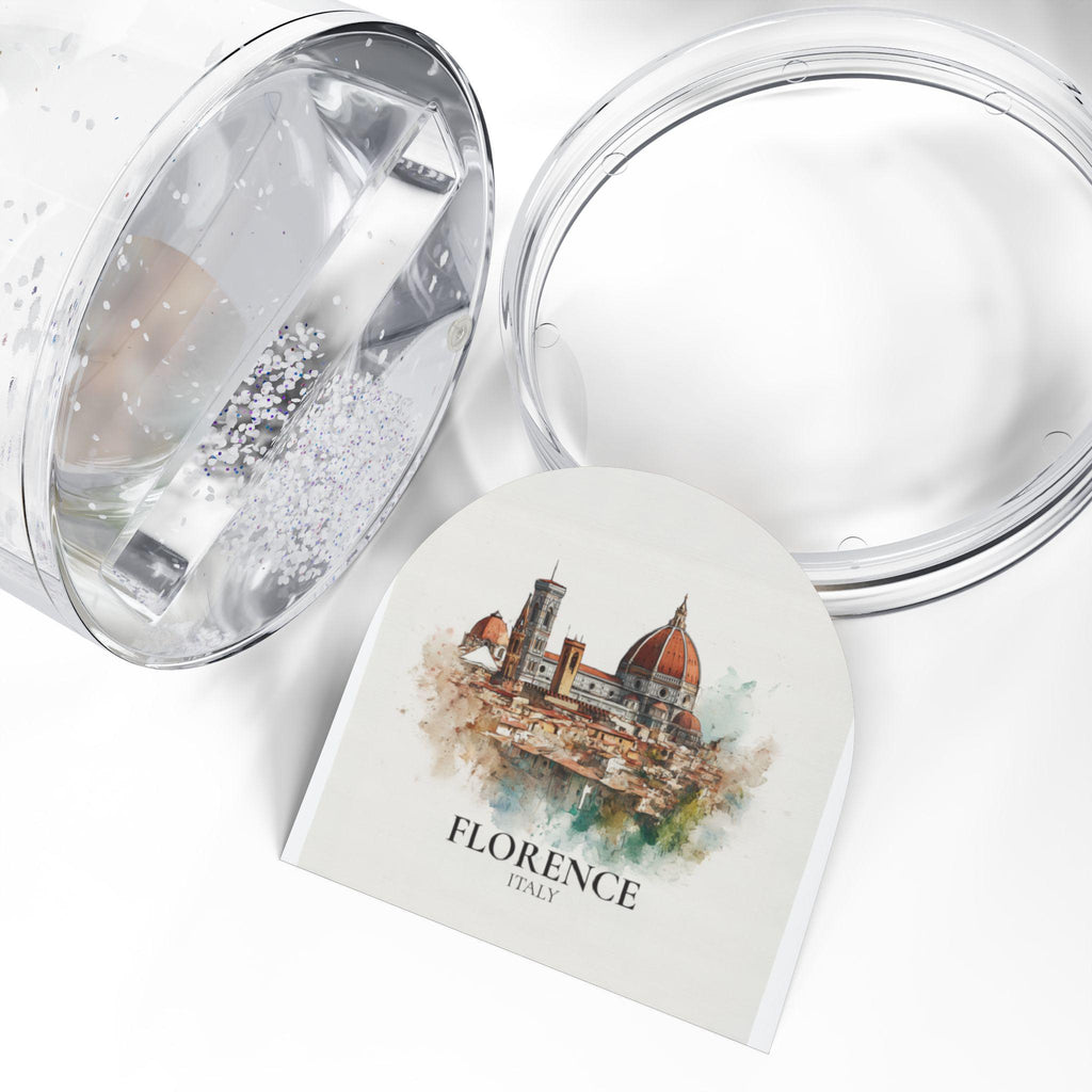 Florence Italy Snow Globe, Personalized Watercolor, Custom Travel Souvenir Keepsake City Dome