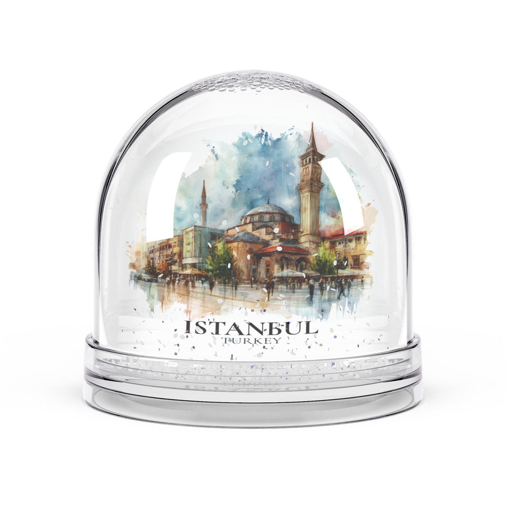 Tirana Albania Snow Globe, Personalized Watercolor, Custom Travel Souvenir Keepsake City Dome