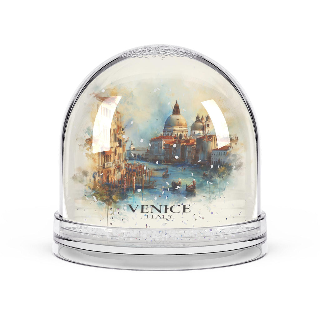 Venice Italy Snow Globe, Personalized Watercolor, Custom Travel Souvenir Keepsake City Dome