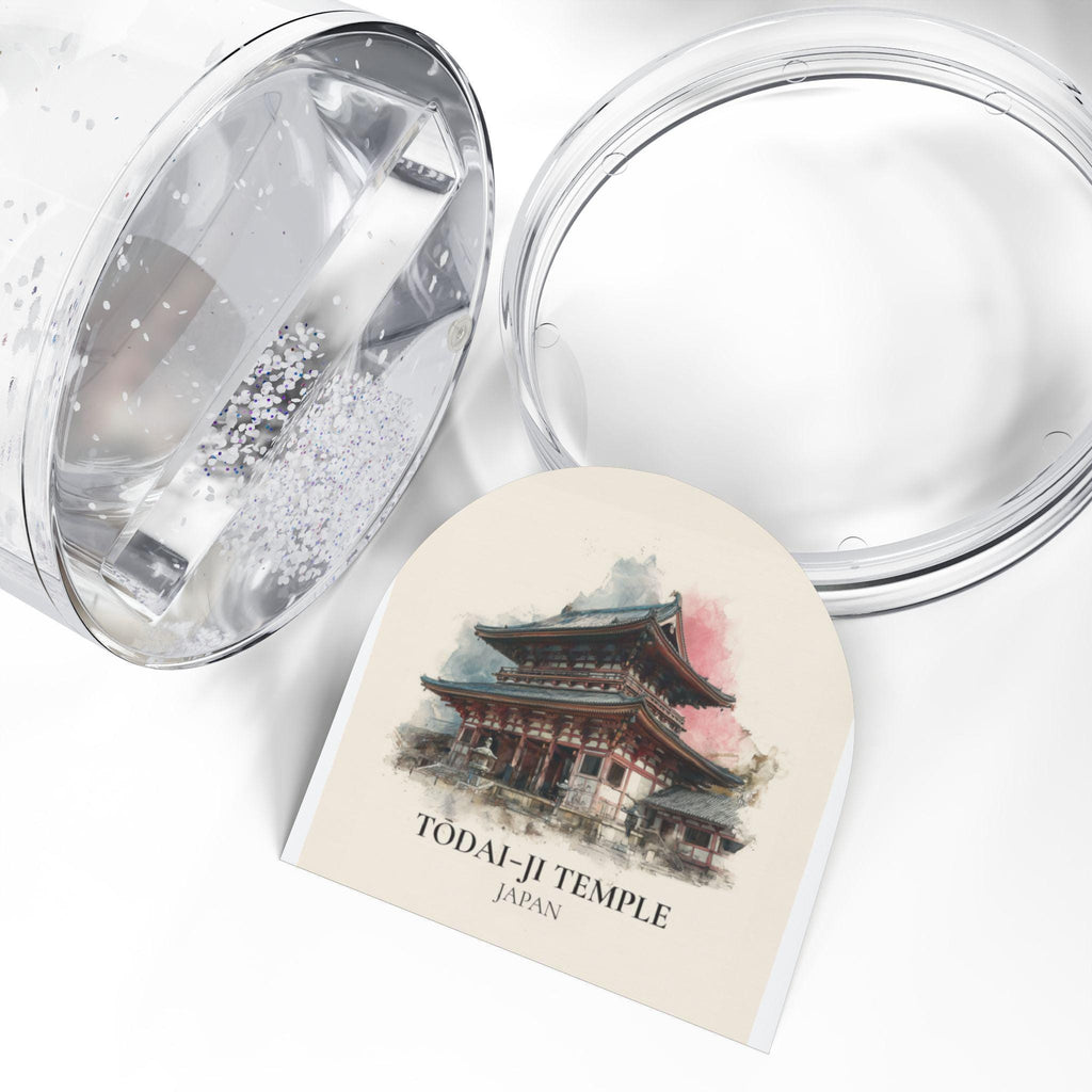 Todai-ji Temple Japan Snow Globe, Personalized Watercolor, Custom Travel Souvenir Keepsake City Dome