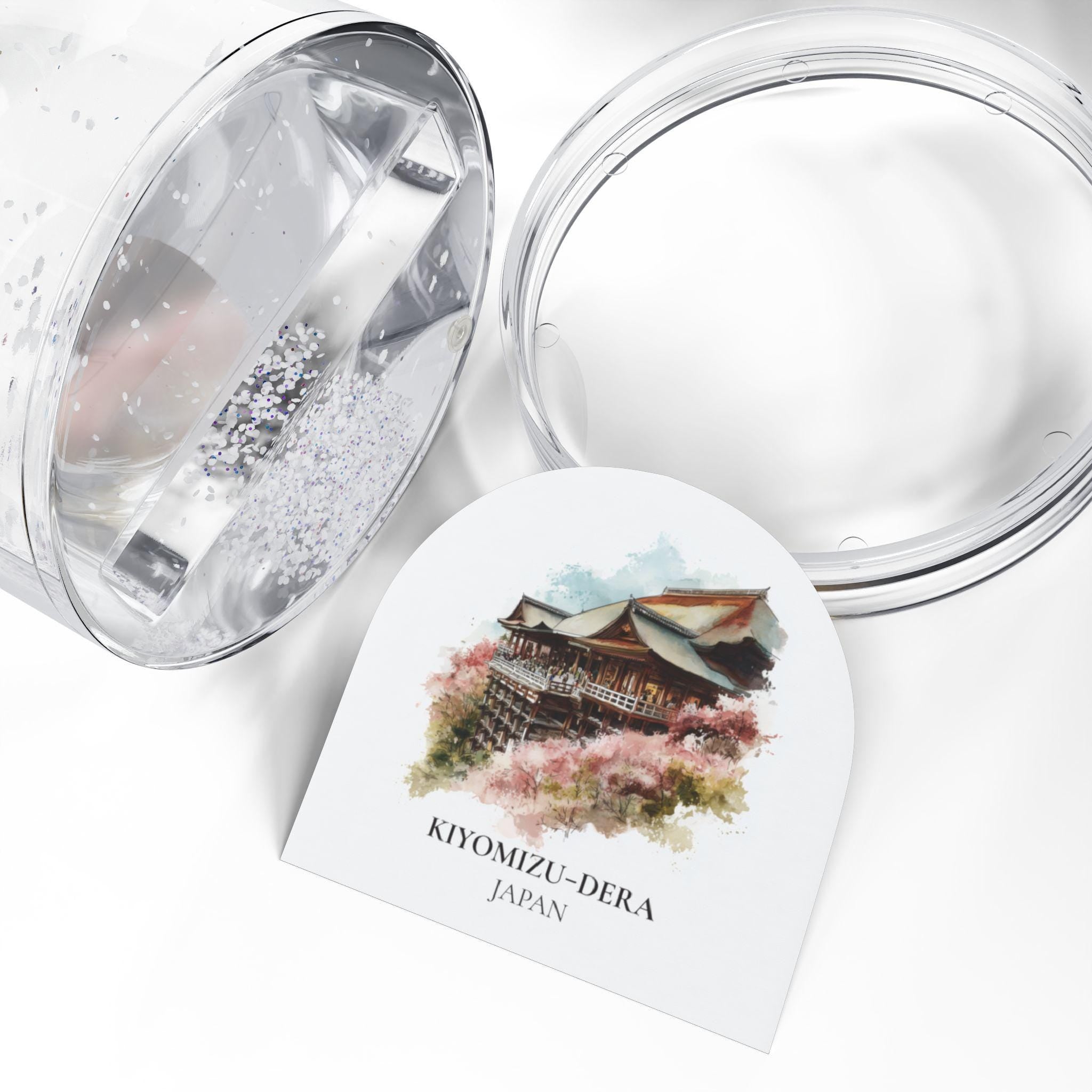 Kiyomizu-dera Japan Snow Globe, Personalized Watercolor, Custom Travel Souvenir Keepsake City Dome