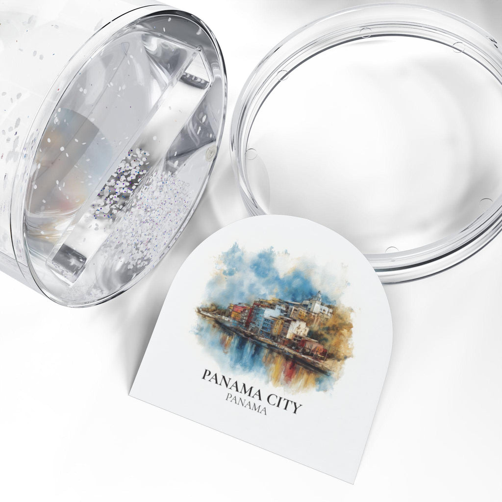 Panama City Snow Globe, Custom Watercolor Travel Keepsake