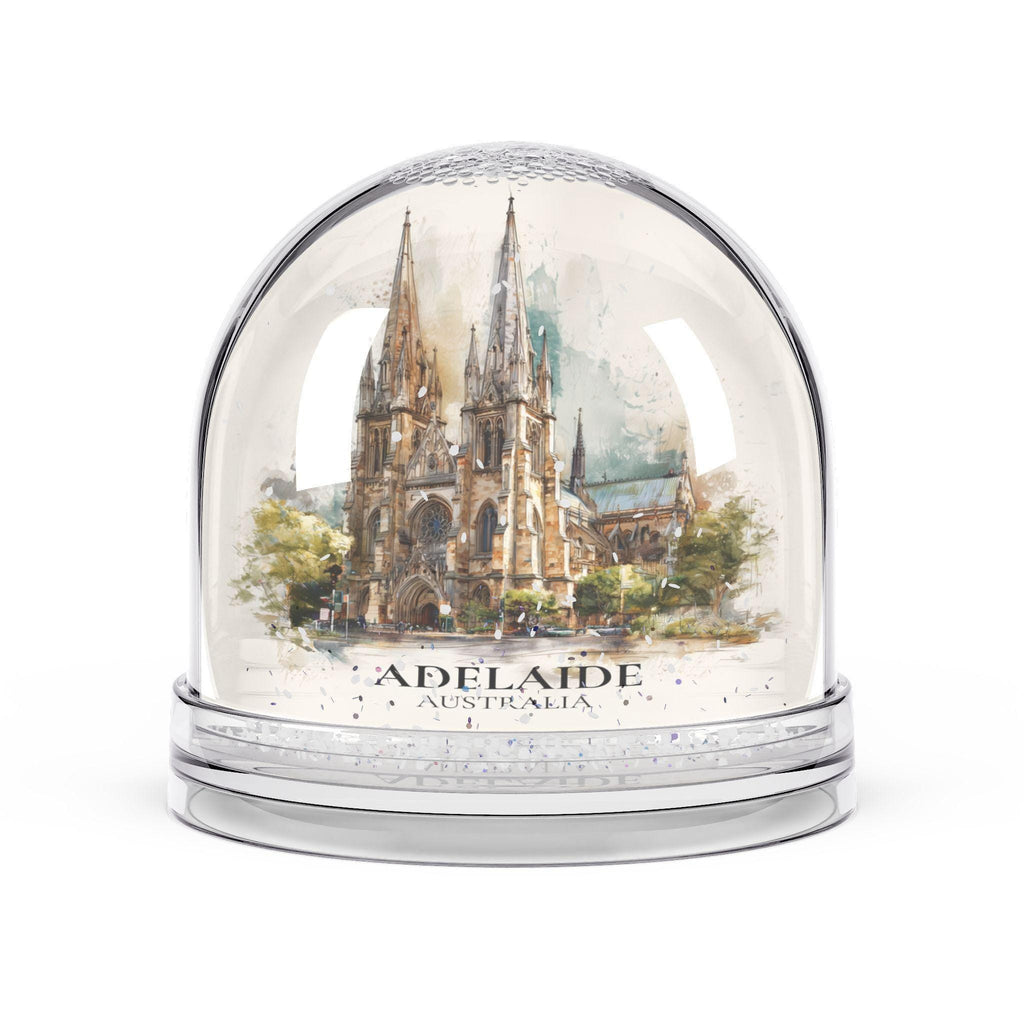 Adelaide Australia Snow Globe, Personalized Watercolor, Custom Travel Souvenir Keepsake City Dome