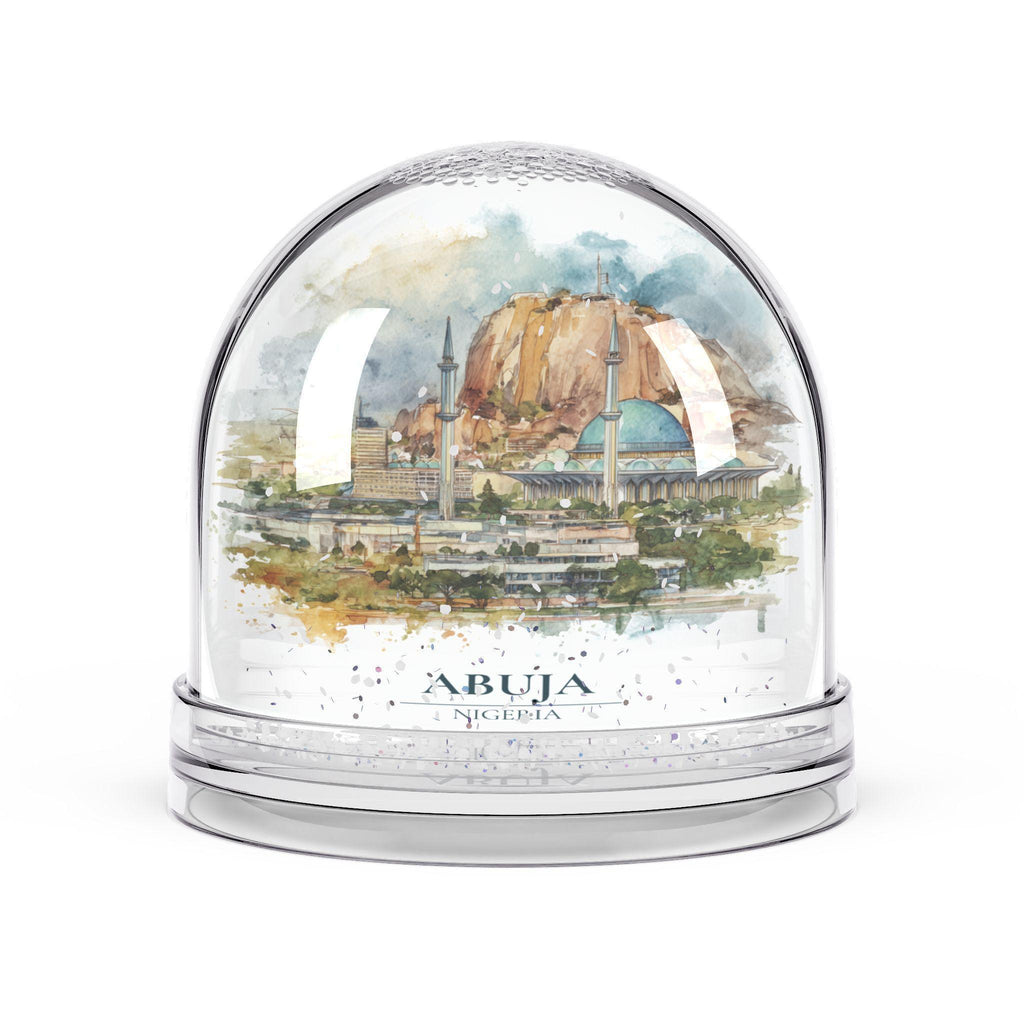 Abidjan Cote dIvoire Snow Globe, Personalized Watercolor, Custom Travel Souvenir Keepsake City Dome