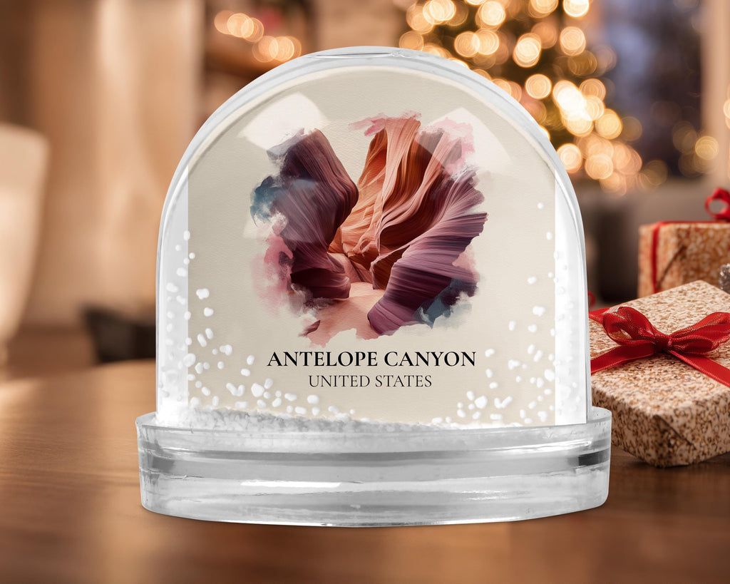 Antelope Canyon United States Snow Globe, Personalized Watercolor, Custom Travel Souvenir Keepsake City Dome