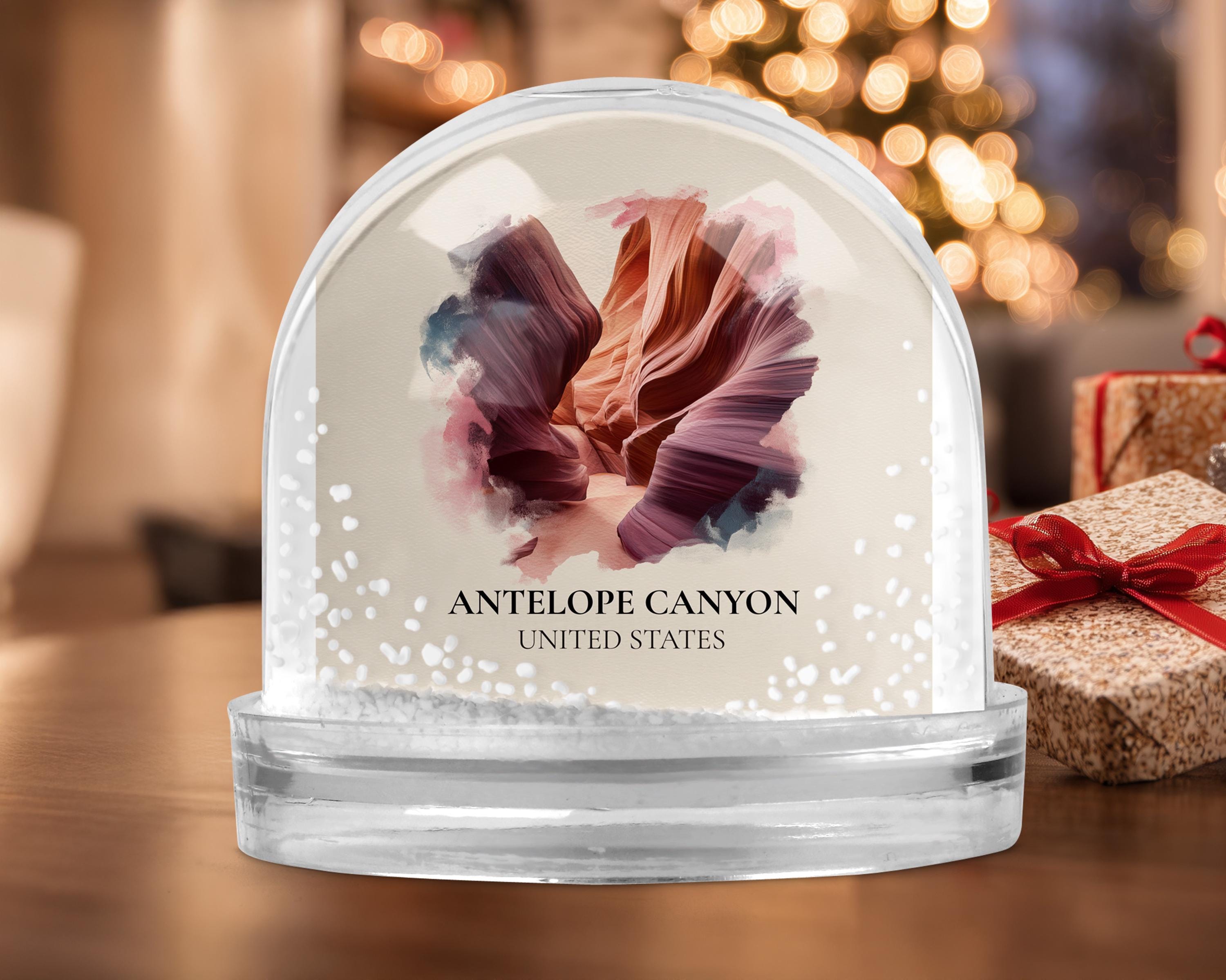 Antelope Canyon United States Snow Globe, Personalized Watercolor, Custom Travel Souvenir Keepsake City Dome
