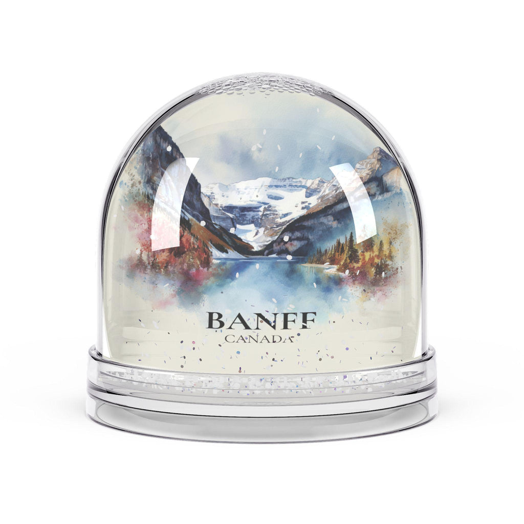 Banff National Park Canada Snow Globe, Personalized Watercolor, Custom Travel Souvenir Keepsake City Dome