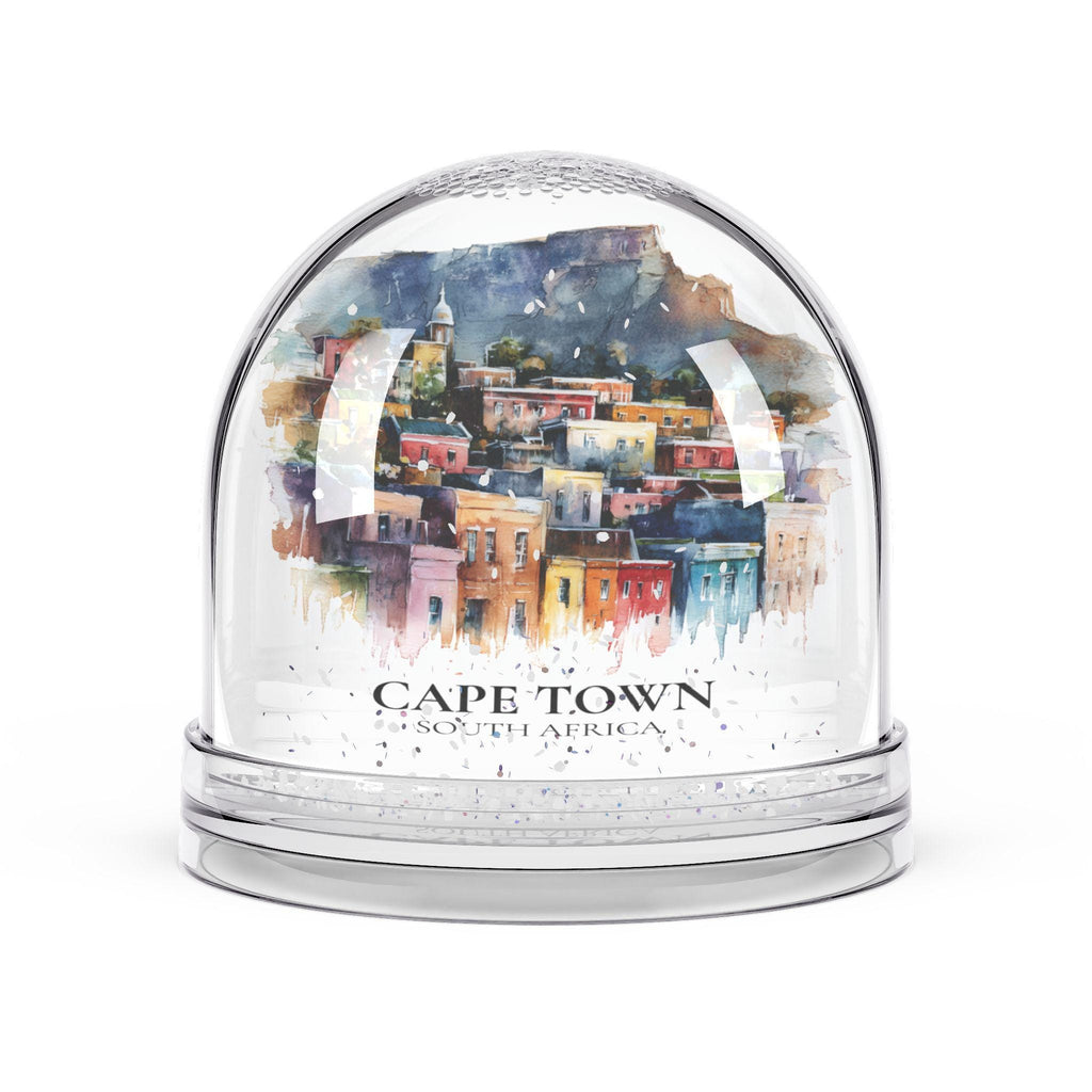 Cape Town South Africa Snow Globe, Personalized Watercolor, Custom Travel Souvenir Keepsake City Dome