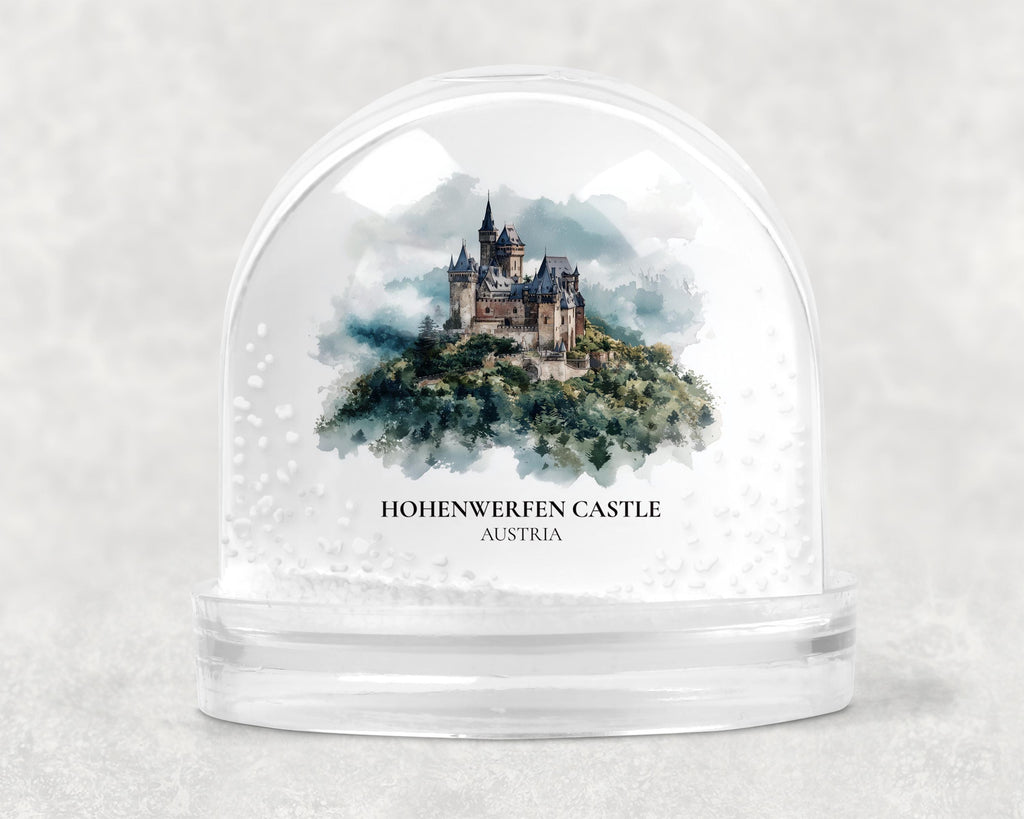 Hohenzollern Castle Germany Snow Globe, Personalized Watercolor, Custom Travel Souvenir Keepsake City Dome