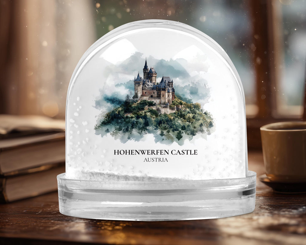 Hohenzollern Castle Germany Snow Globe, Personalized Watercolor, Custom Travel Souvenir Keepsake City Dome