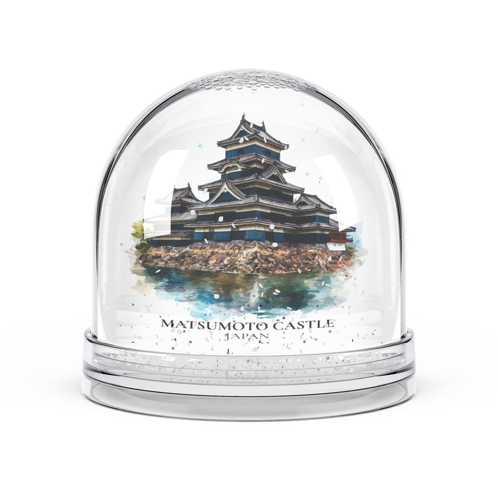 Matsumoto Castle Japan Snow Globe, Personalized Watercolor, Custom Travel Souvenir Keepsake City Dome