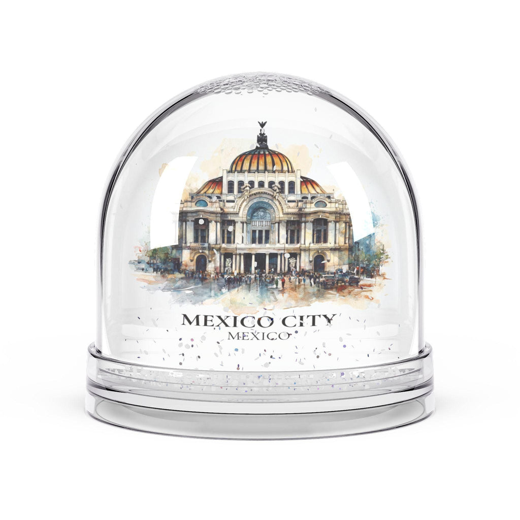 Mexico City Mexico Snow Globe, Personalized Watercolor, Custom Travel Souvenir Keepsake City Dome