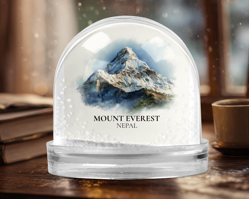 Mount Cook New Zealand Snow Globe, Personalized Watercolor, Custom Travel Souvenir Keepsake City Dome