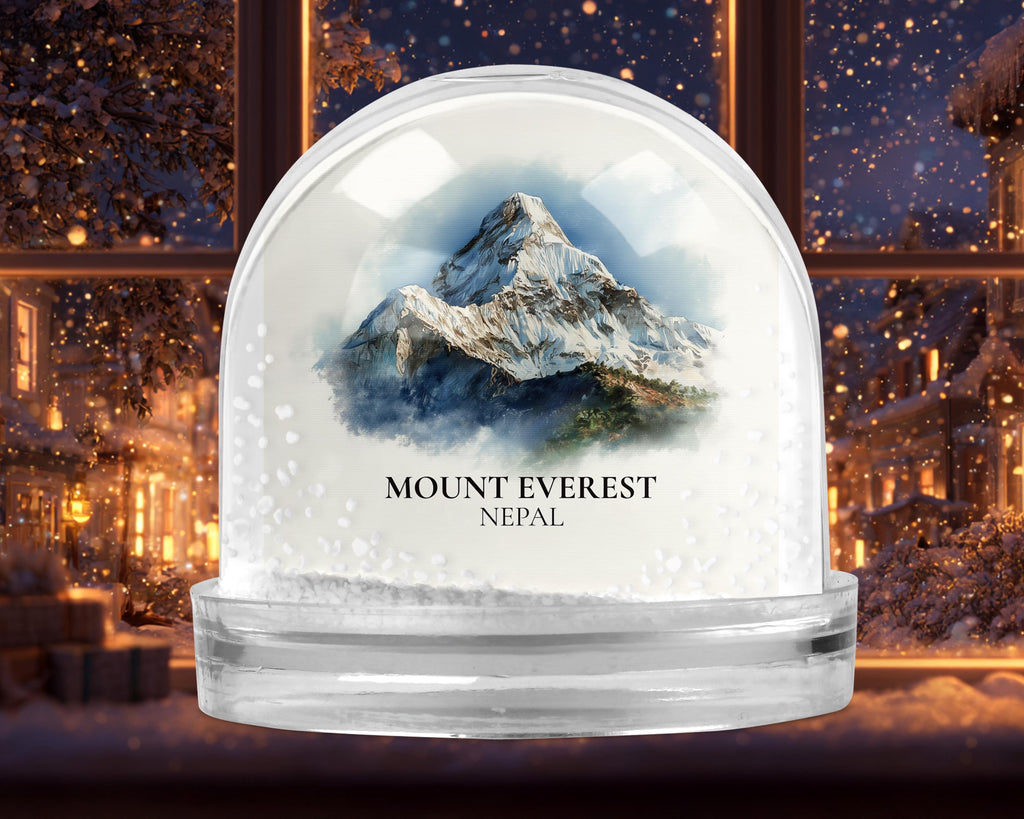 Mount Cook New Zealand Snow Globe, Personalized Watercolor, Custom Travel Souvenir Keepsake City Dome