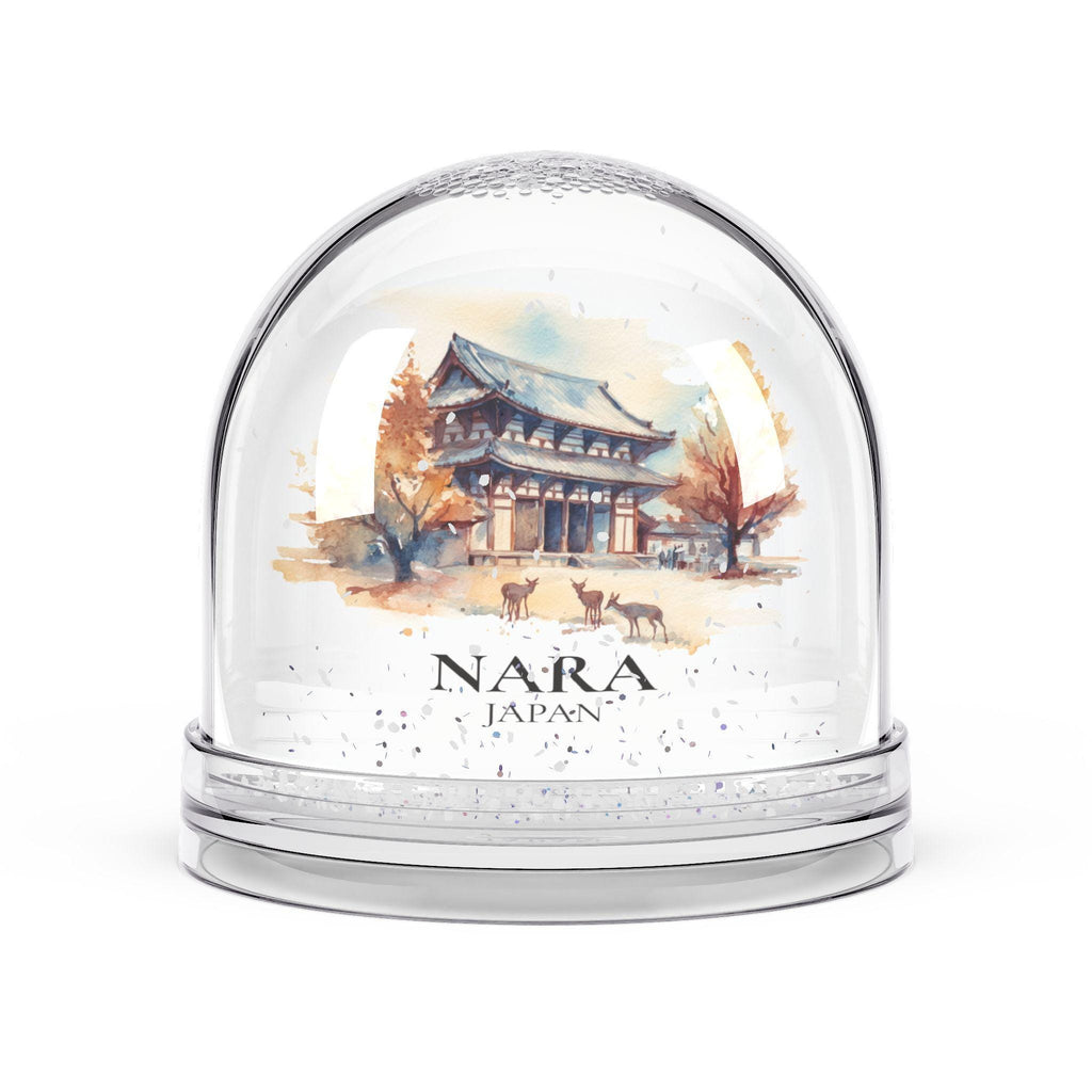 Nara Japan Snow Globe, Personalized Watercolor, Custom Travel Souvenir Keepsake City Dome