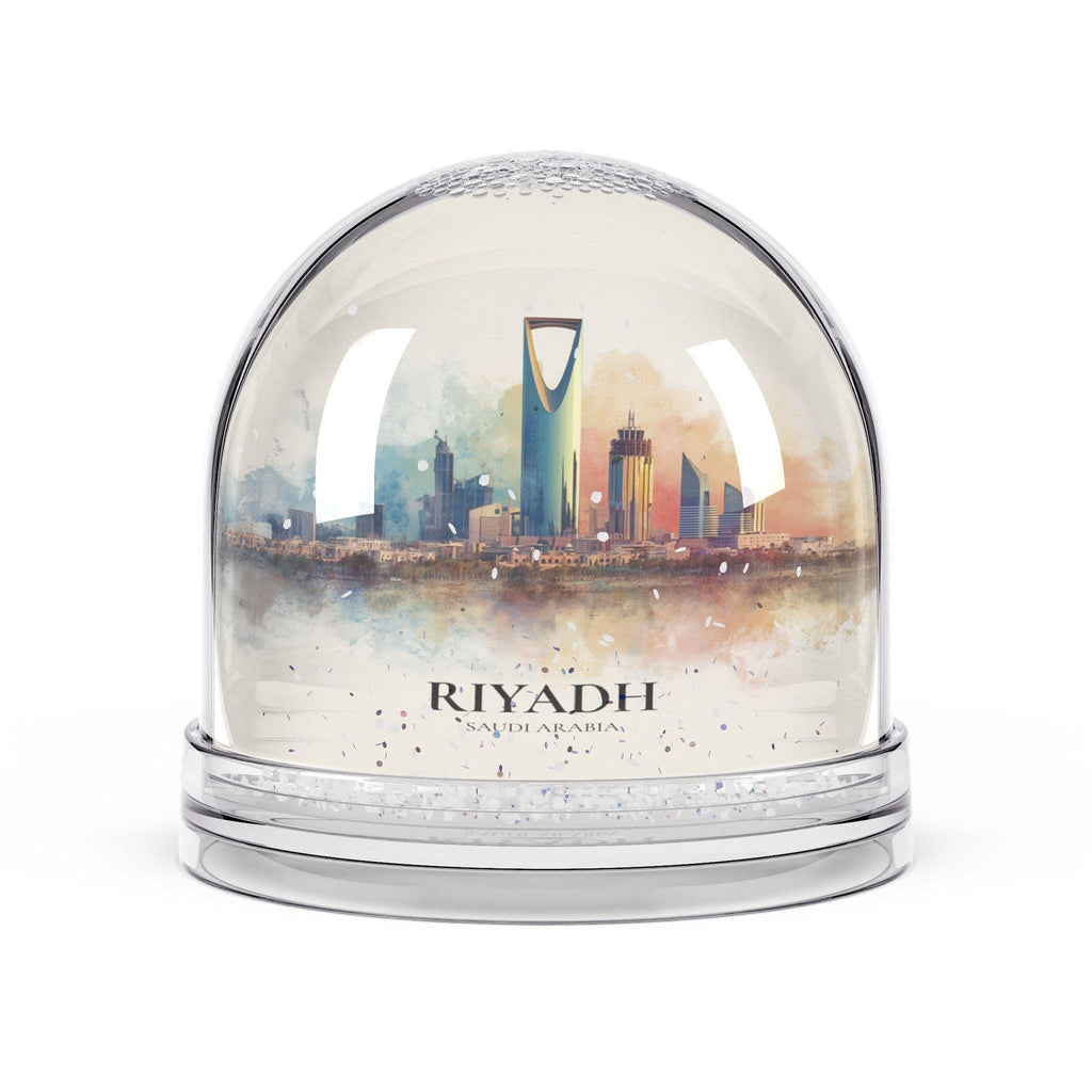 Riyadh Saudi Arabia Snow Globe, Personalized Watercolor, Custom Travel Souvenir Keepsake City Dome