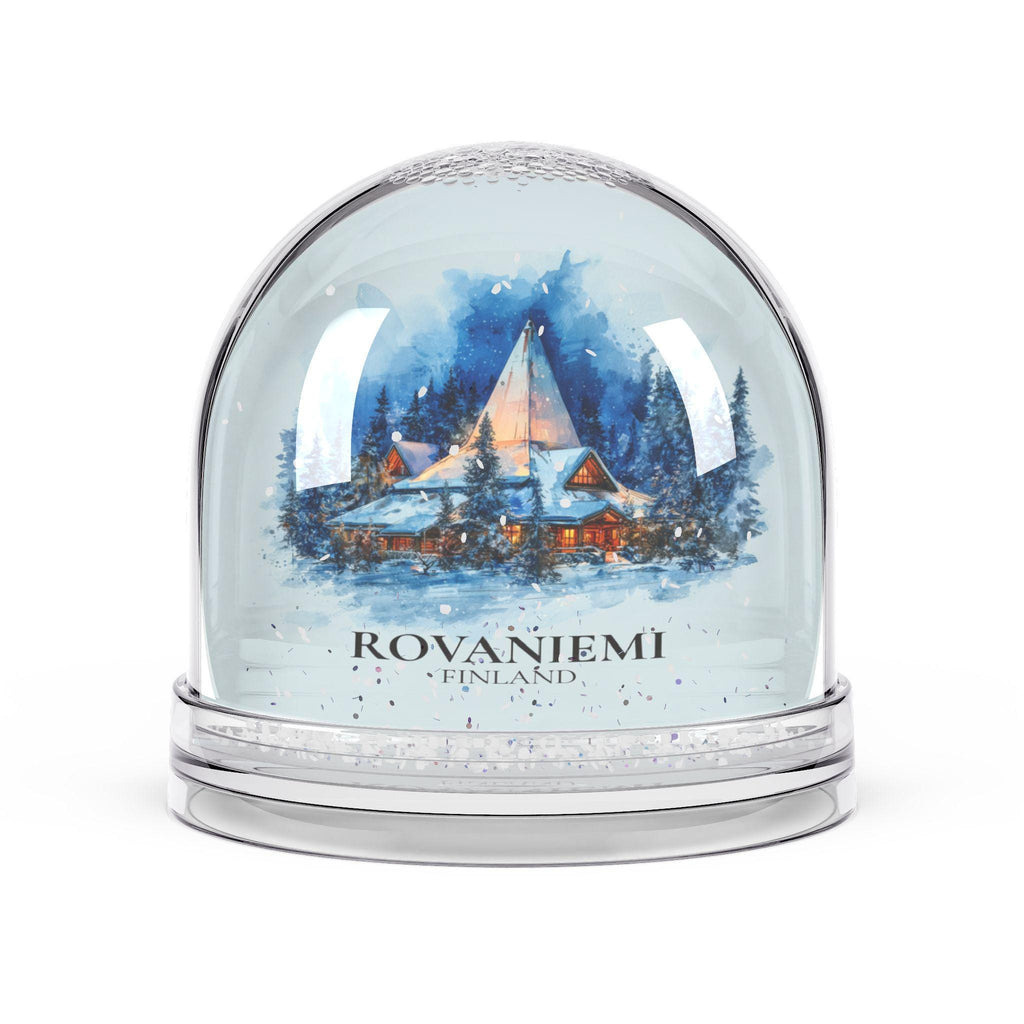 Rovaniemi Finland Snow Globe, Personalized Watercolor, Custom Travel Souvenir Keepsake City Dome