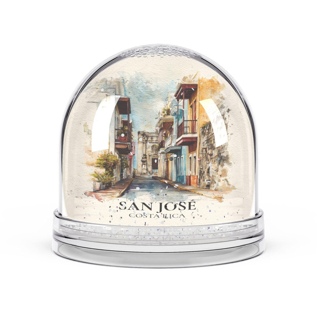 San Jose Costa Rica Snow Globe, Personalized Watercolor, Custom Travel Souvenir Keepsake City Dome