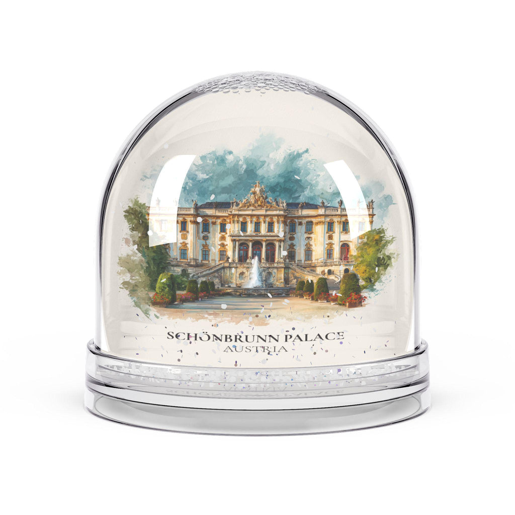 Schonbrunn Palace Austria Snow Globe, Personalized Watercolor, Custom Travel Souvenir Keepsake City Dome