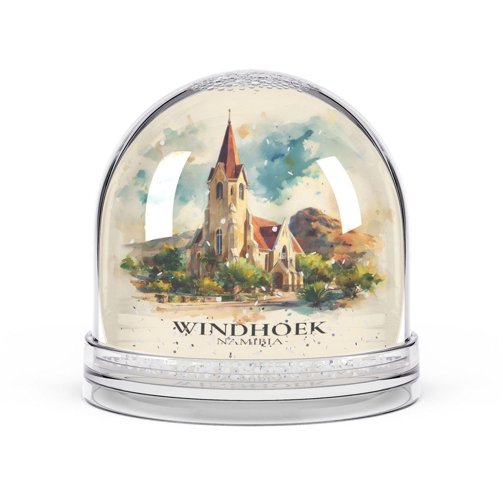 Windhoek Namibia Snow Globe, Personalized Watercolor, Custom Travel Souvenir Keepsake City Dome