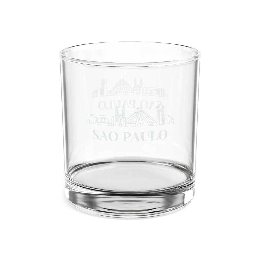 Engraved SAO PAULO Whiskey Glass, Personalized Dad Rocks Glass, Custom Etched Skyline Gift Souvenir