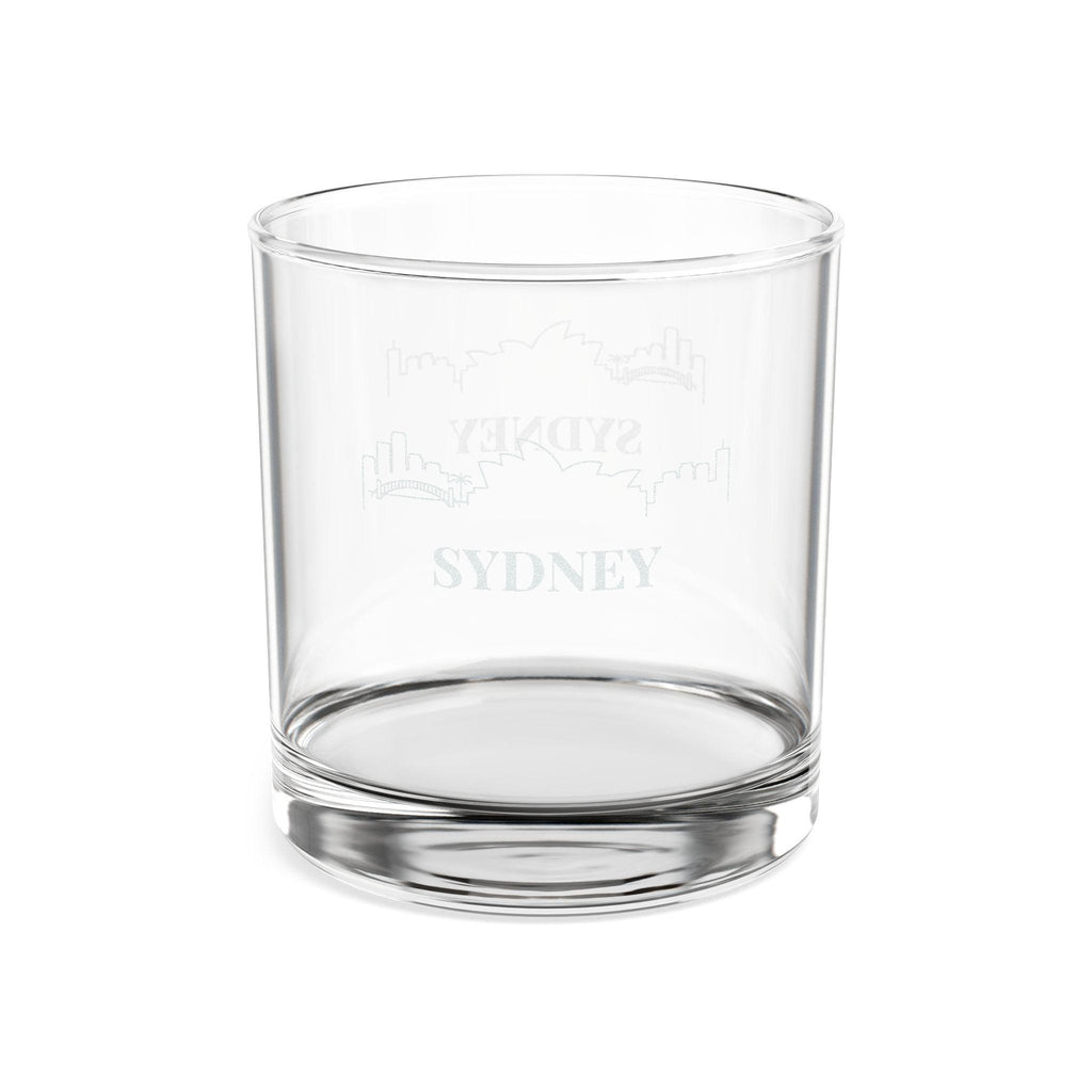 Engraved SYDNEY Whiskey Glass, Personalized Dad Rocks Glass, Custom Etched Skyline Gift Souvenir
