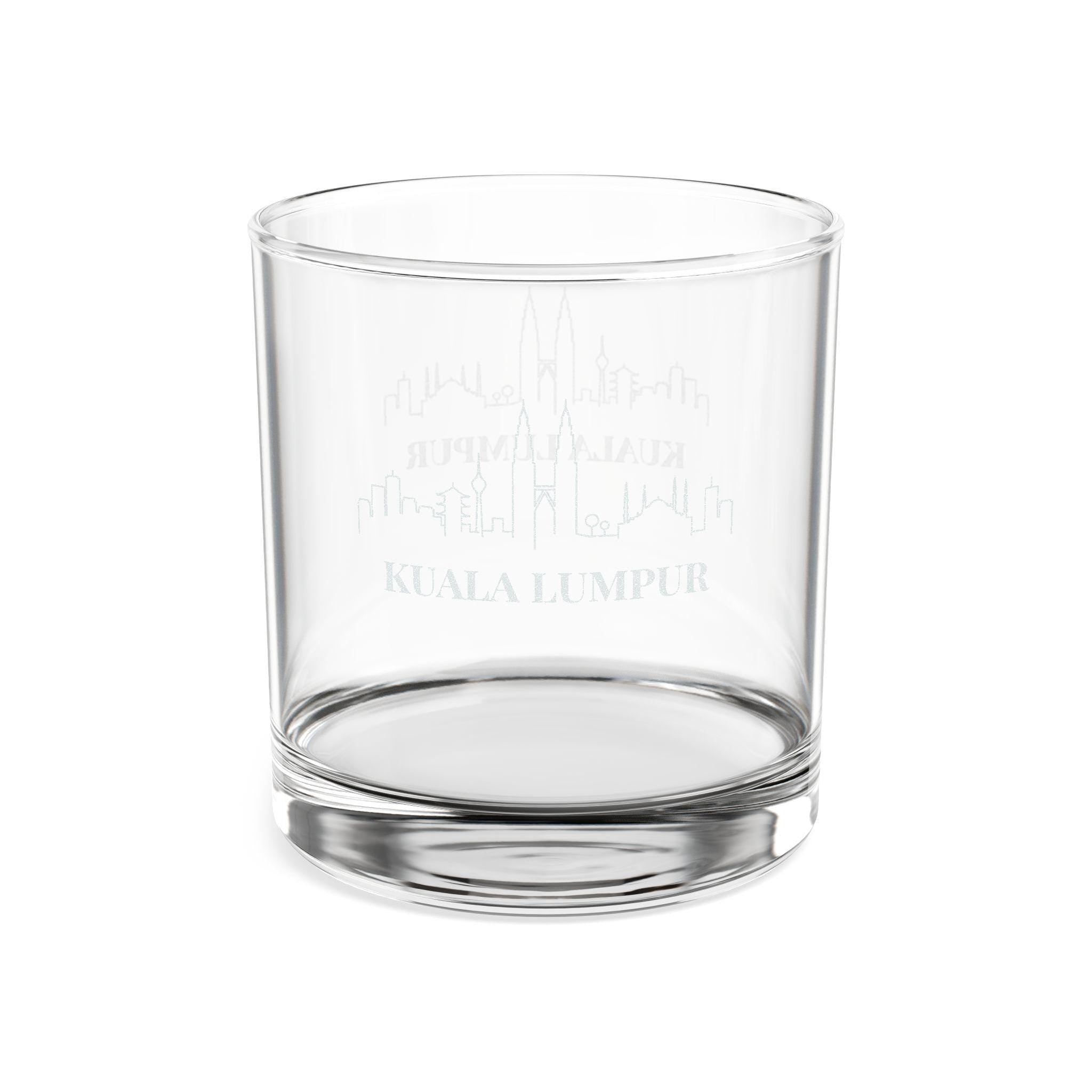 Engraved KUALA LUMPUR Whiskey Glass, Personalized Dad Rocks Glass, Custom Etched Skyline Gift Souvenir