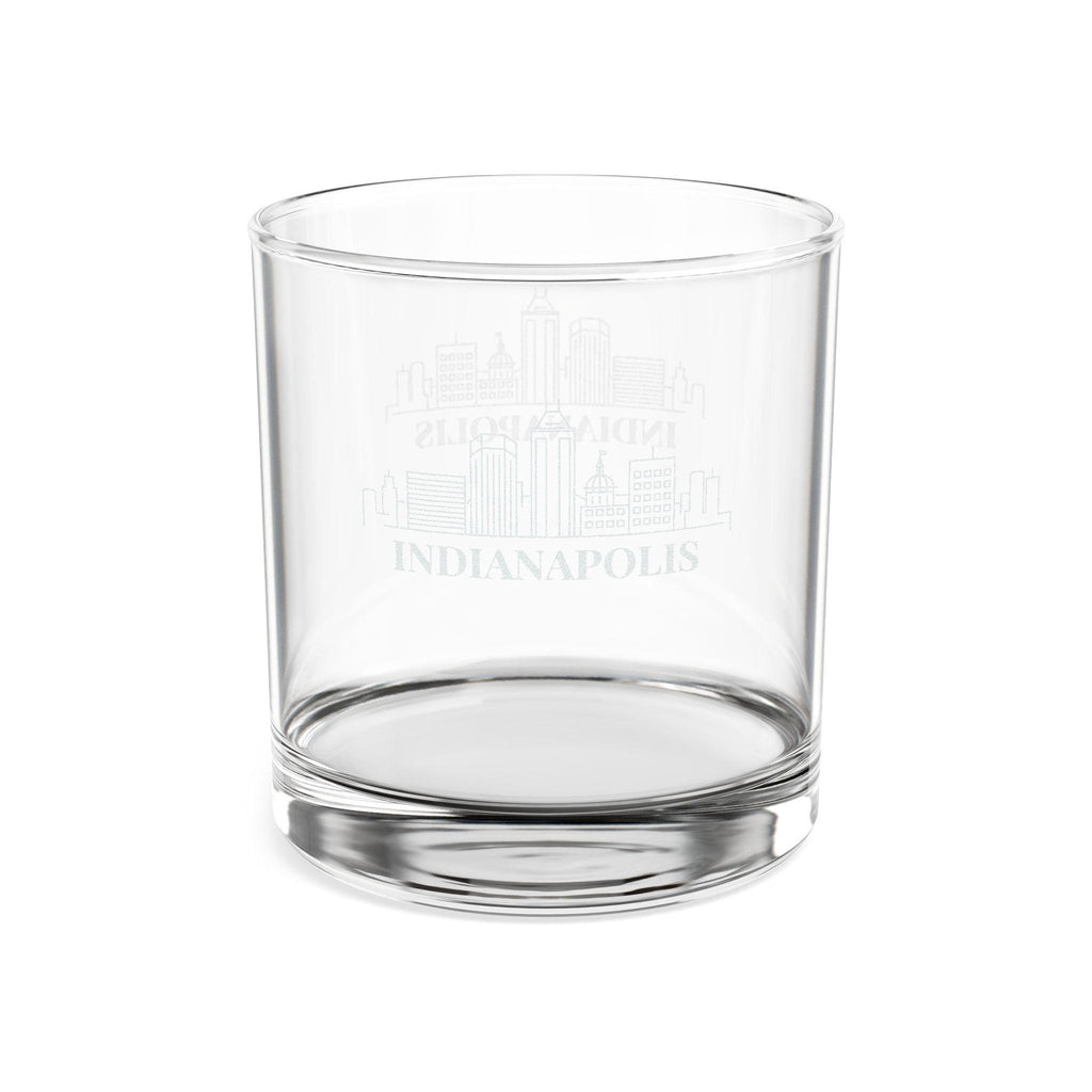 Engraved INDIANAPOLIS Whiskey Glass, Personalized Dad Rocks Glass, Custom Etched Skyline Gift Souvenir